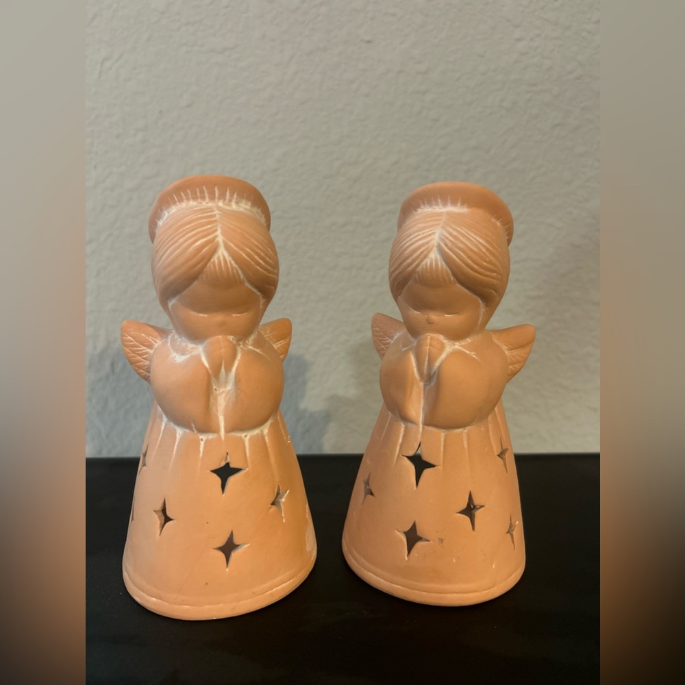 Vintage House of Lloyd’s Christmas Around The World Set of 2 Terra Cotta Angels